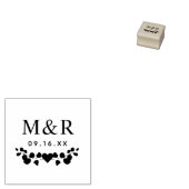 Eucalyptusbladeren Koppels Monogram Rubberstempel (Gestempeld)