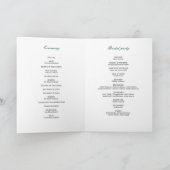 Eucalyptusbladeren modern huwelijksprogramma programma (Binnen)