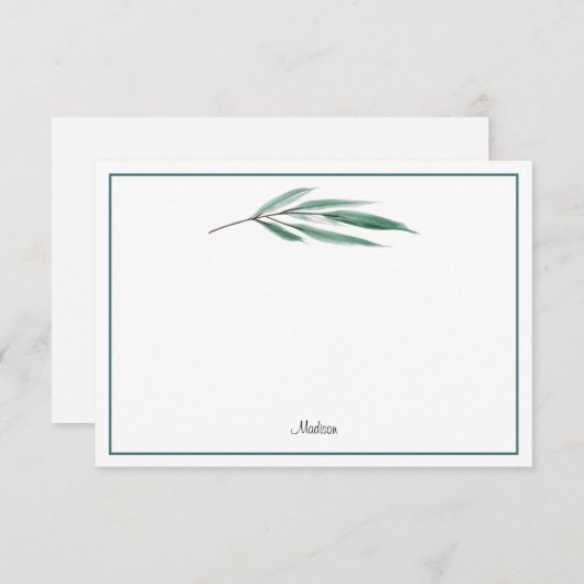 Eucalyptusbladeren Notitiekaartje (Voorkant / Achterkant)