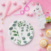 Eucalyptusbladeren Papieren Bordje (Feest)