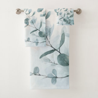 Eucalyptusbladeren Watercolorontwerp 407 Bad Handdoek