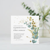 Eucalyptusbladeren Weddenschap Kaart (Staand voorkant)