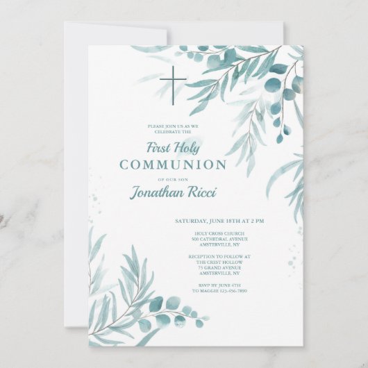 Eucalyptusbladgroen Kaart (Voorkant)