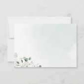 Eucalyptusbruine witte florale bruiloft bedankkaart (Achterkant)