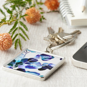 Eucalyptusgom waterverf sleutelhanger