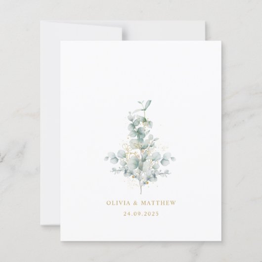 Eucalyptusgoudbruinbruinbruinbruiloft (Achterkant)