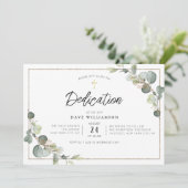 eucalyptusgroen elegante kaderwijding kaart (Staand voorkant)