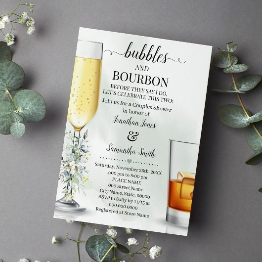 Eucalyptusgroene bubbels Bourbon-paren douchen Kaart