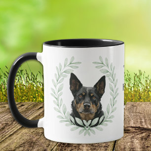 Eucalyptuskrans Australische Kelpie-hond Monogram Mok
