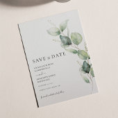 Eucalyptusminimalistische Waterverf bruiloft Save The Date