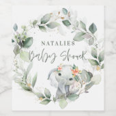eucalyptussage - groen baby shower van schattige o wijn etiket (Enkel label)