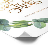 Eucalyptustrouwbord voor golvende sticks poster (Hoek)