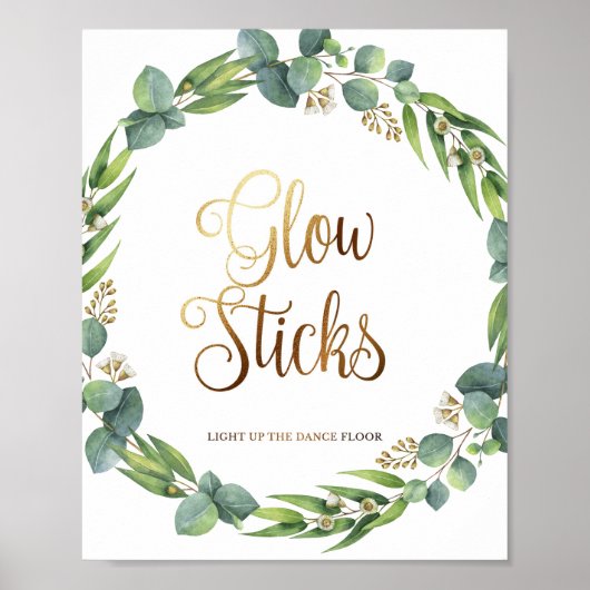 Eucalyptustrouwbord voor golvende sticks poster (Voorkant)