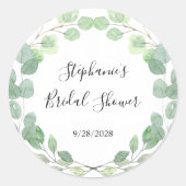 EucalyptusVrijgezellenfeest Ronde Sticker (Voorkant)