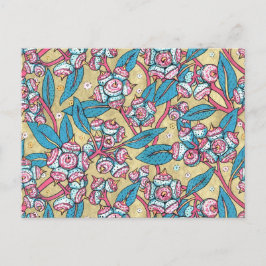 Eucalyptuszaad Australisch Plant botanisch patroon Briefkaart