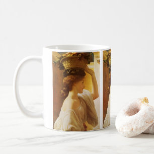 Eucharis - meisje met een mand fruit van Leighton Koffiemok