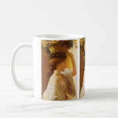 Eucharis - Meisje Met een Mand Fruit van Leighton Koffiemok (Links)