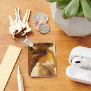 Eucharis - meisje met een mand fruit van Leighton Sleutelhanger