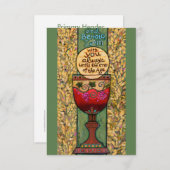 Euchariscard, eerste cadeau van de Gemeenschap (Voorkant / Achterkant)