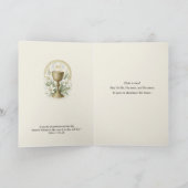 Eucharistic Easter Lilies Catholic Priest Feestdagen Kaart (Binnen)