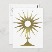 Eucharistisch monstrance briefkaart (Voorkant / Achterkant)