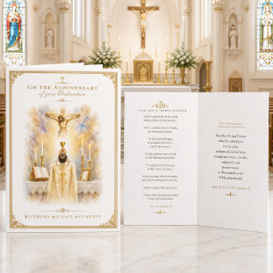 Eucharistisch Priesterwijding Katholieke Zegen Kaart