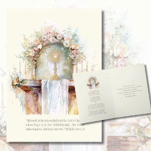 Eucharistisch Waterverf Schriftgebed Kaart