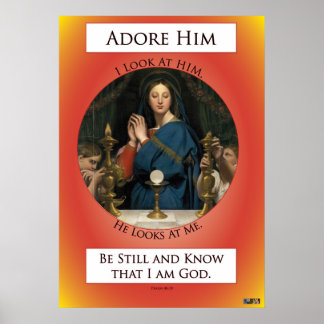Eucharistische Adoratie Poster