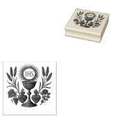 Eucharistische kelk en zijn eerste communie 	rubberstempel (Gestempeld)