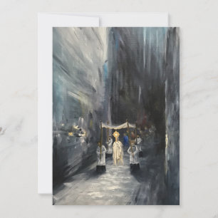 Eucharistische processie schilderij Wenskaart Kaart