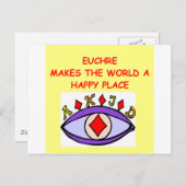 euchre briefkaart (Voorkant / Achterkant)