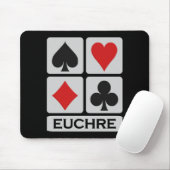 Euchre mousepad muismat (Met muis)