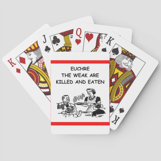 EUCHRE POKERKAARTEN (Achterkant)
