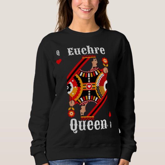 Euchre Queen Euchre Card Game Trui (Voorkant)