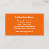 Euck in Tub Daycare of een sjabloon voor visitekaa Visitekaartje (Achterkant)