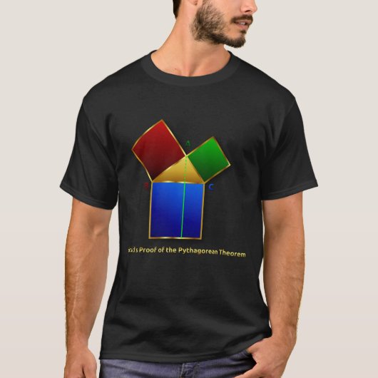 Euclid's bewijs van de Pythagoreaanse Theorem. T-shirt (Voorkant)