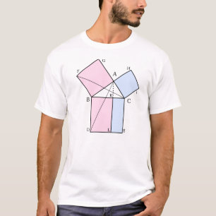 Euclid's bewijs van de stelling van de pythagorea t-shirt