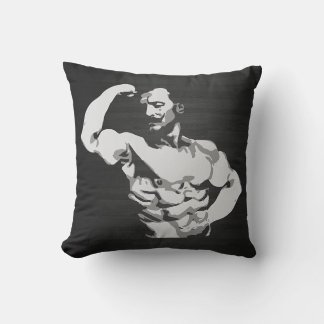 Eugen Sandow Bicep Flex - Bodybuilding Kussen (Voorkant)