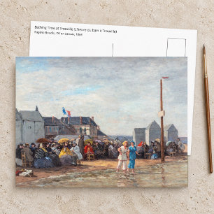 Eugene Boudin - Badmoment in Trouville Briefkaart