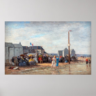 Eugene Boudin - Badtijd in Trouville Poster