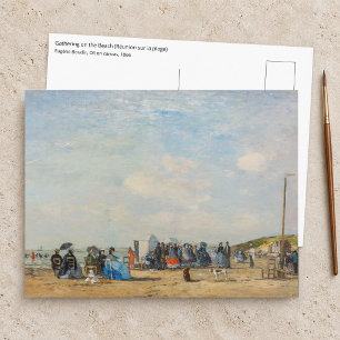 Eugene Boudin - Bijeenkomst op het strand Briefkaart