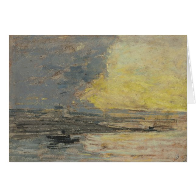 Eugene Boudin - Bord de mer, Port de Honfleur (Devant horizontal)