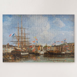 Eugene Boudin - Feest in de haven van Honfleur Legpuzzel