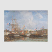 Eugene Boudin - Festival in de haven van Honfleur Tissuepapier (Voorkant)