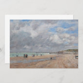 Eugene Boudin - Het strand bij Deauville Kaart (Voorkant / Achterkant)