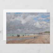 Eugene Boudin - Het strand van Deauville Bedankkaart (Voorkant / Achterkant)