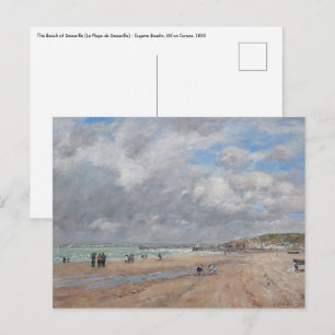 Eugene Boudin - Het strand van Deauville Briefkaart