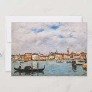 Eugene Boudin - Venetië, Riva degli Schiavoni Bedankkaart