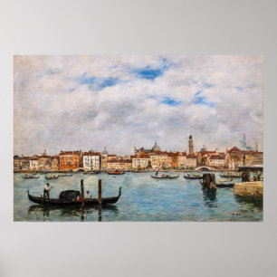 Eugene Boudin - Venetië, Riva degli Schiavoni Poster
