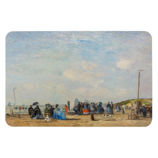 Eugene Boudin - Verzamelen op het strand Magneet (Horizontaal)